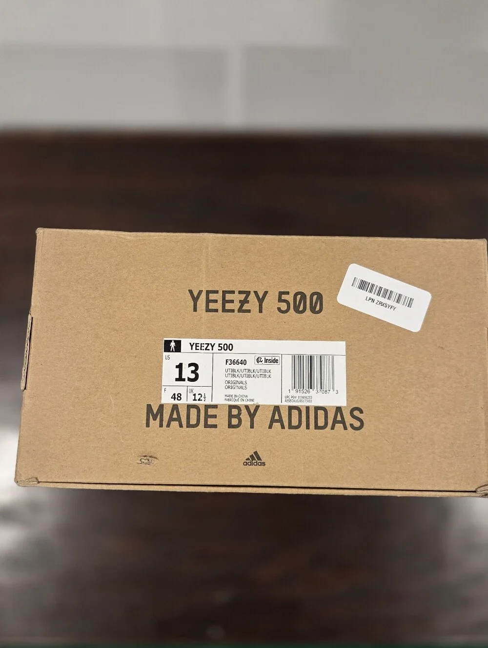 Adidas Yeezy 500 'Utility Black' Men's Size 13